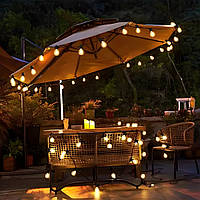 Вулична гірлянда з лампочками Edison 15 м (25 + 1 запасна), круглі лампочки, IP65