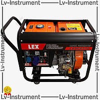 LV Генератор дизельный LEX 6.5 кВт для дачи электрический стартер автономный источник энергии TOP|LV