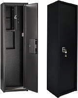 Збройовий сейф (110х28х20 см.) з відсіком для патронів чорний