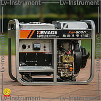 LV Дизельный генератор KEMAGE 2.8кВт 3000Вт 230В портативный источник энергии для дома дачи и строите TOP|LV