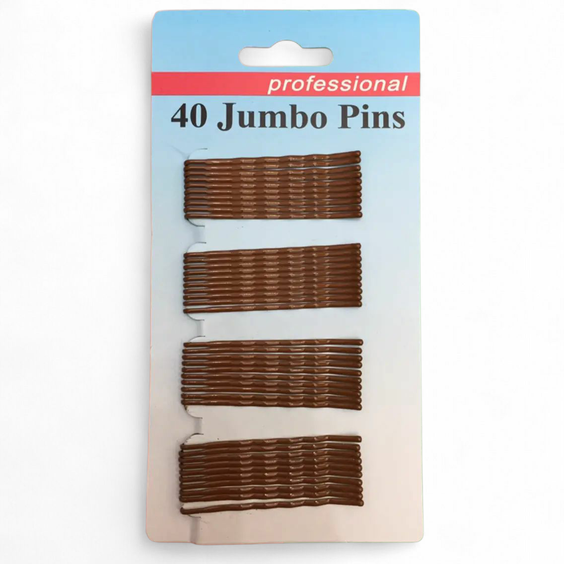 Невидимки JUMBO PINS (40 шт.) – 55 мм, Коричневі, Професійні, для Надійної Фіксації. Арт НК55, фото 1