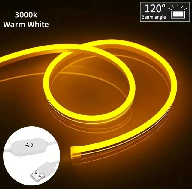 Гнучкий неон з пультом на USB 10м — goodcase.com.ua