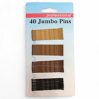 Невидимки для волосся 4 кольори Mix Jumbo Pins professional 55 мм 40 шт.
