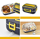 Ланч - бокс з підігрівом W20 Живлення від мережевого або автомобільного адаптера 220V/12V, фото 3