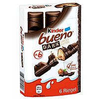 Вафлі Kinder Bueno Dark (Кіндер Буено) чорний шоколад, 6 батончиків -129 г