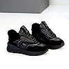 Ультра модні чорні зимові кросівки дутики лімітована колекція, фото 4
