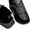 Ультра модні чорні зимові кросівки дутики лімітована колекція, фото 2
