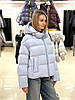Пуховик жіночий Chanevia 25526 LIGHT BLUE, фото 6