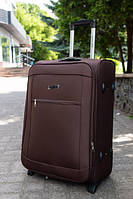 Валіза Wings 1701 тканинна велика (L) на 2-х колесах кавова
