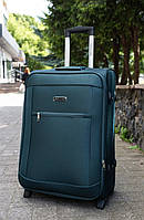 Валіза Wings 1701 тканинна велика (L) на 2-х колесах зелена