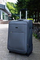 Валіза Wings 1701 тканинна велика (L) на 2-х колесах сіра