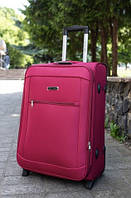 Валіза Wings 1701 тканинна велика (L) на 2-х колесах бордова