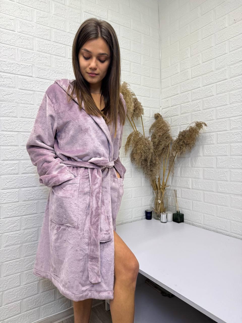 Жіночий махровий халат на запах, фото 1