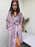 Жіночий махровий халат на запах, фото 3