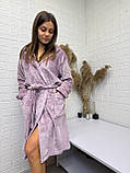 Жіночий махровий халат на запах, фото 4