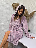 Жіночий махровий халат на запах, фото 5