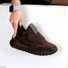 Ультра модні шоколадні зимові кросівки дутики лімітована колекція, фото 2