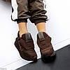 Ультра модні шоколадні зимові кросівки дутики лімітована колекція, фото 7
