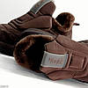 Ультра модні шоколадні зимові кросівки дутики лімітована колекція, фото 8
