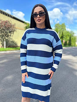 Сукня трикотажна універсальна 42–56 блакитний