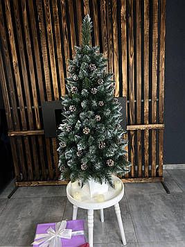 Ялинка в горщику “Елітна” з шишками, 1.1 м, гілки ПВХ