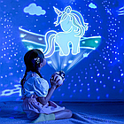 Акумуляторний нічник-проектор "Карусель", 12 слайдів, з USB / Нічник з проекцією в дитячу кімнату, фото 3