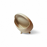 Дзеркало косметичне. Діаметр 16 см. Колір бежевий., фото 2