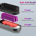 Акумуляторна щітка для випрямлення волосся HOMELYLIFE AY-8, фото 4