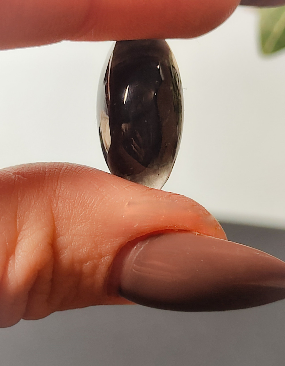 Обсидіан натуральний кабошон з обсидіану. Камінь овал для ваших прикрас., фото 1