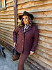 Жіночий теплий вовняний піджак на ґудзиках з підкладкою, батал великі розміри, фото 2
