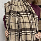 Фланель картата, беж/шоколад, фото 3