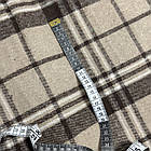 Фланель картата, беж/шоколад, фото 5