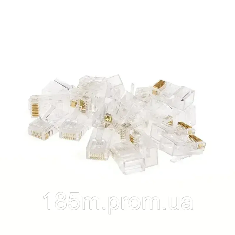 Конектор Атсом RJ45 8p8c Connector, 23-24 AWG, Cat. 6 100pcs/bag 14373, фото 1