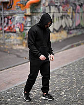 Зимній чоловічий костюм на флісі Total black ВТ68846, фото 4