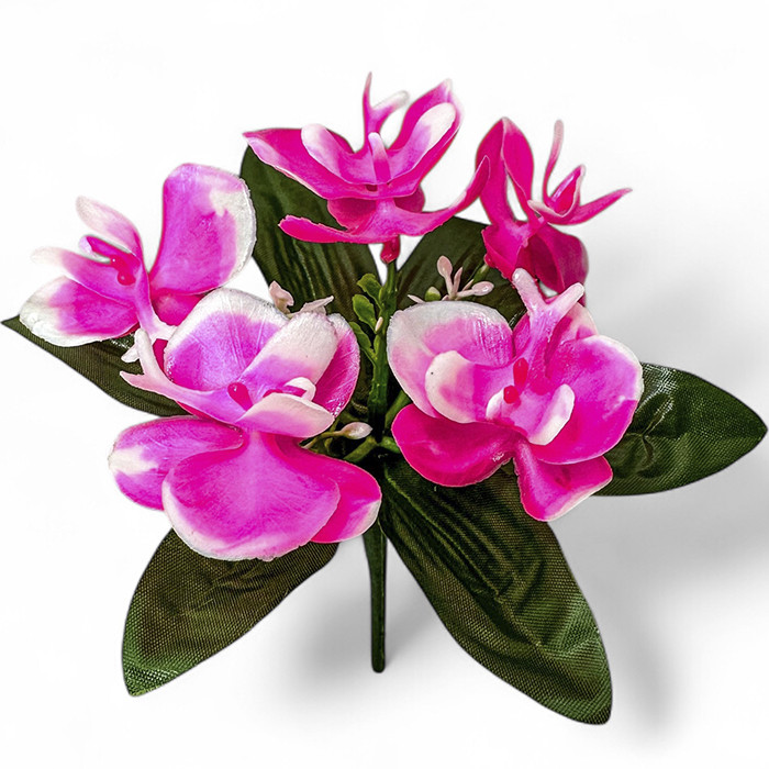 Штучні квіти букет Фаленопсис бордюрка, 17см, фото 1