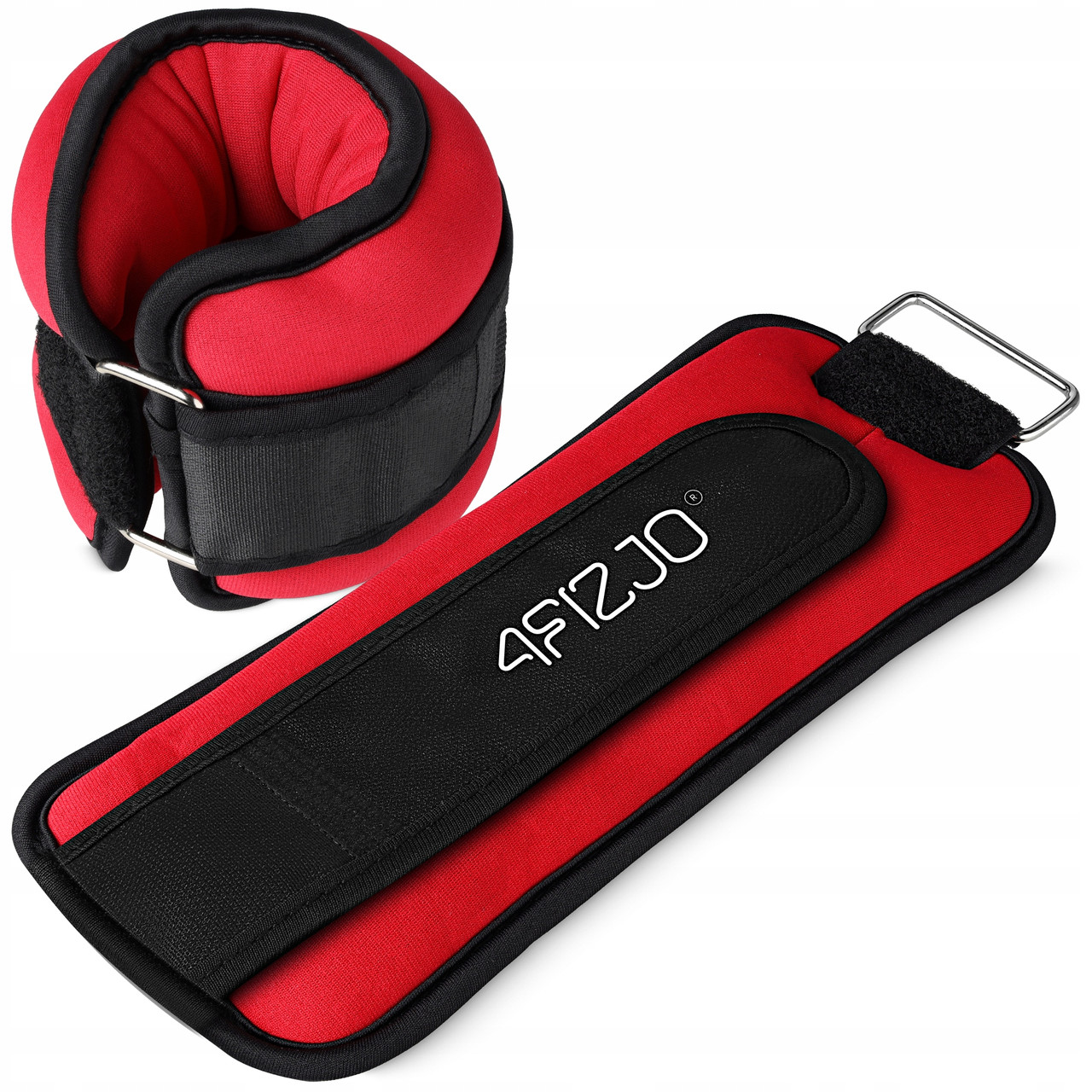 Обважнювачі-манжети для ніг та рук 4FIZJO 2 x 1 кг Black/Red (P-5907739311085), фото 1
