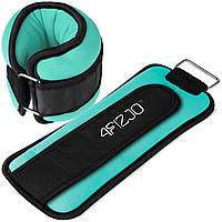 Обважнювачі-манжети для ніг та рук 4FIZJO 2 x 1.5 кг Black/Green (P-5907739311092)