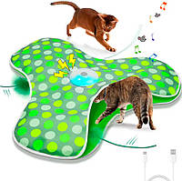 Інтерактивна іграшка Smart Cat Toys для котів з рухом та звуковими ефектами 1200 mAh USB Зелений