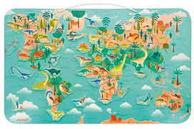 Магнітна карта світу Janod Планісфера динозаврів