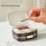 Органайзер для таблеток TravelBox 10 - герметична таблетниця з 10 відділеннями, фото 5