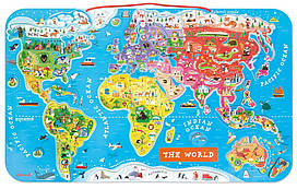 Магнітна карта світу Janod англійська мова 92ел