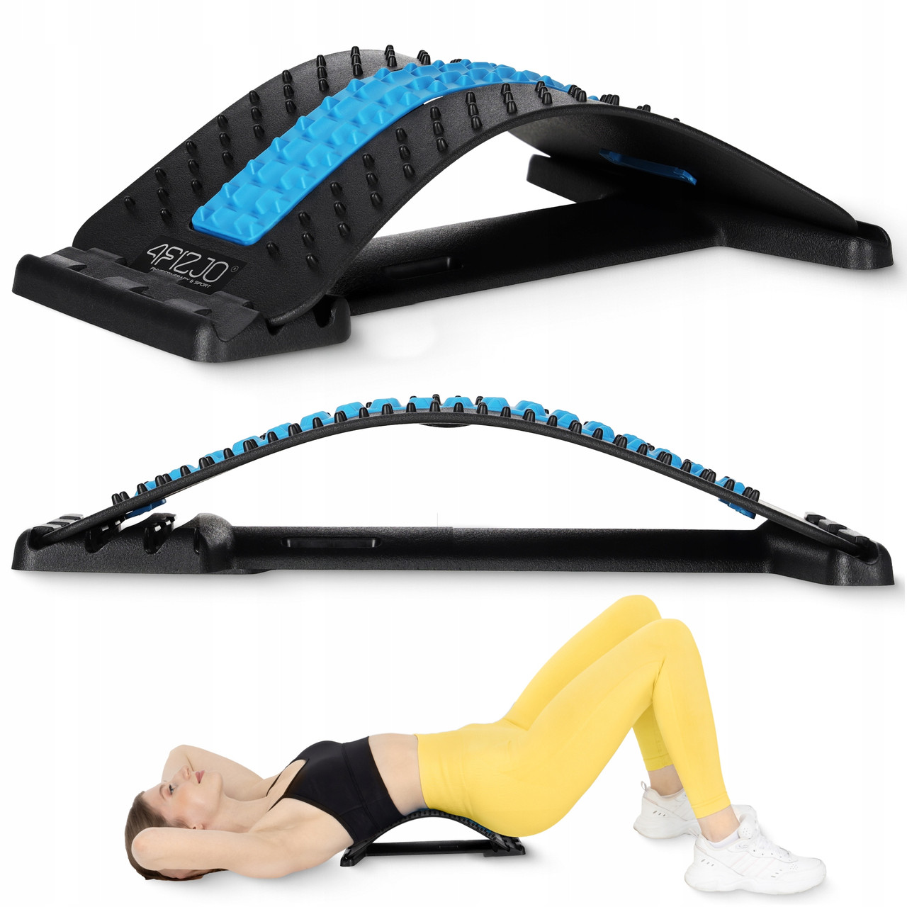 Тренажер для розтягування спини та хребта 4FIZJO 3 рівні Black/Blue (P-5905973400305)