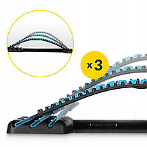 Тренажер для розтягування спини та хребта 4FIZJO 3 рівні Black/Blue (P-5905973400305), фото 2