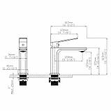 Змішувач для раковини низький Qtap Capricorn, Chrome (k26) QTCAP1060102C48219, фото 2