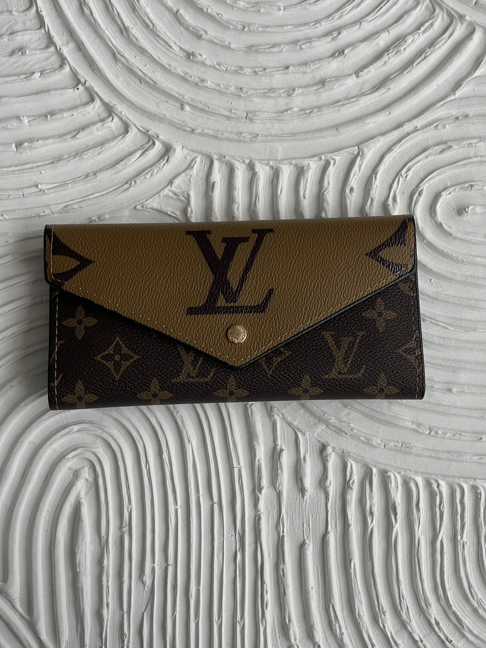 Жіночий гаманець Louis Vuitton монограм подвійний на кнопці Луї Віттон, фото 1