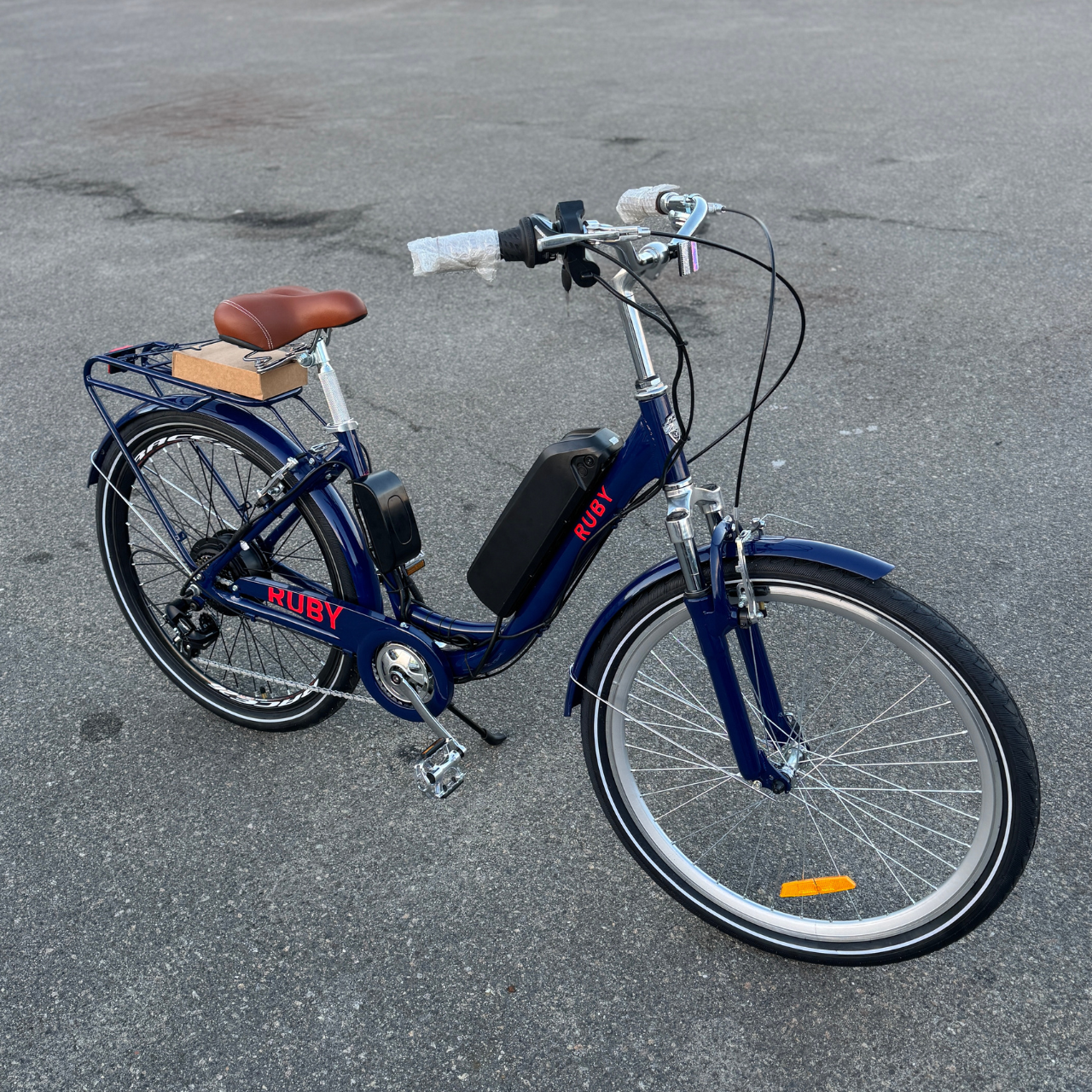 Велосипед з електроприводом 26" AL Dorozhnik eRUBY DD FR Синій рама-17" 36B 10А * год 500Вт 35км запас ходу з вилкою амортизації з