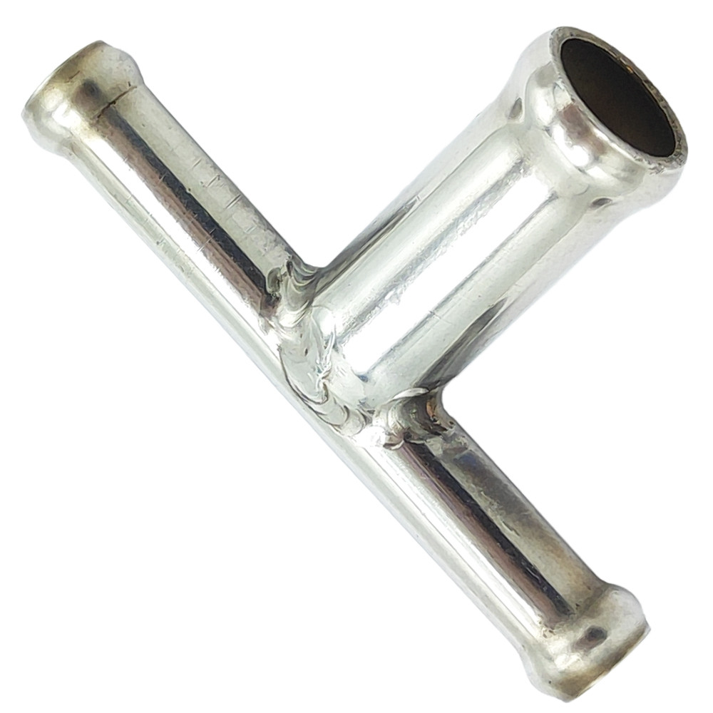 Трійник 8x12 мм тосольний з нержавіючої сталі, фото 1