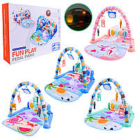 Килимок для малюків 55х64 см з брязкальцями, органчиком з великими клавішами, у коробці 47х35х7,8 см