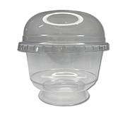 Склянка десертна 200 мл із купольною кришкою (10 шт.)