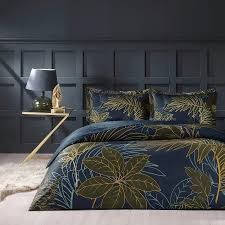 Комплект постільної білизни TAC saten Marielle lacivert двоспальний — євро, фото 1